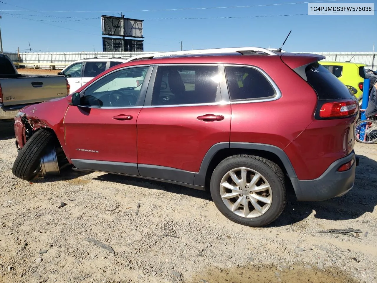 2015 Jeep Cherokee Limited VIN: 1C4PJMDS3FW576038 Lot: 70865264