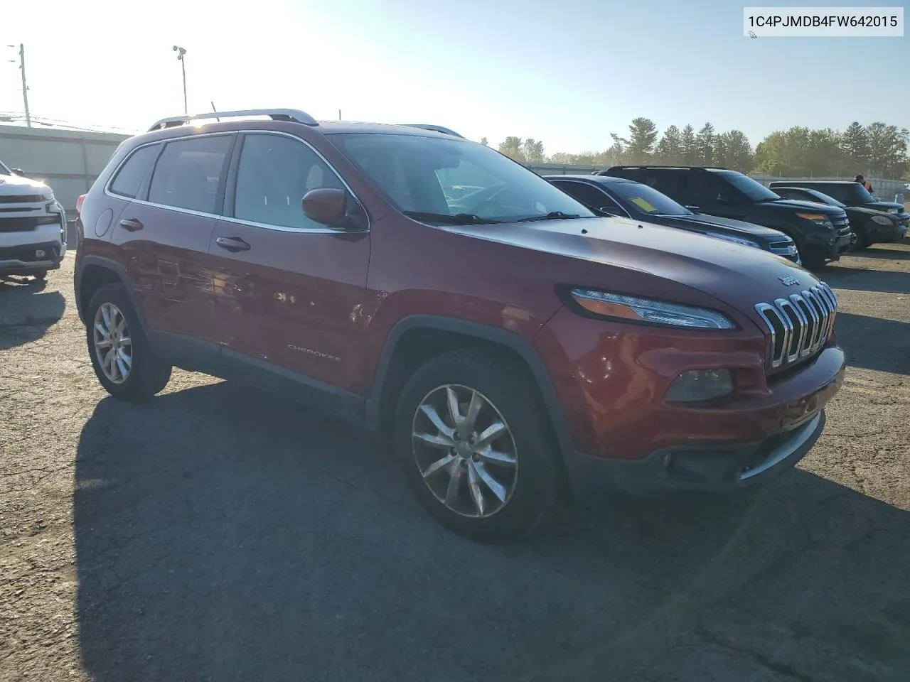 2015 Jeep Cherokee Limited VIN: 1C4PJMDB4FW642015 Lot: 70952324