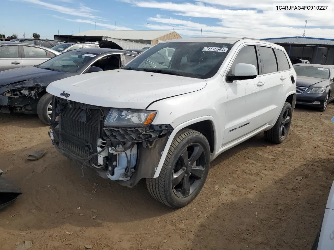 2015 Jeep Grand Cherokee Laredo VIN: 1C4RJFAG4FC910227 Lot: 71115564