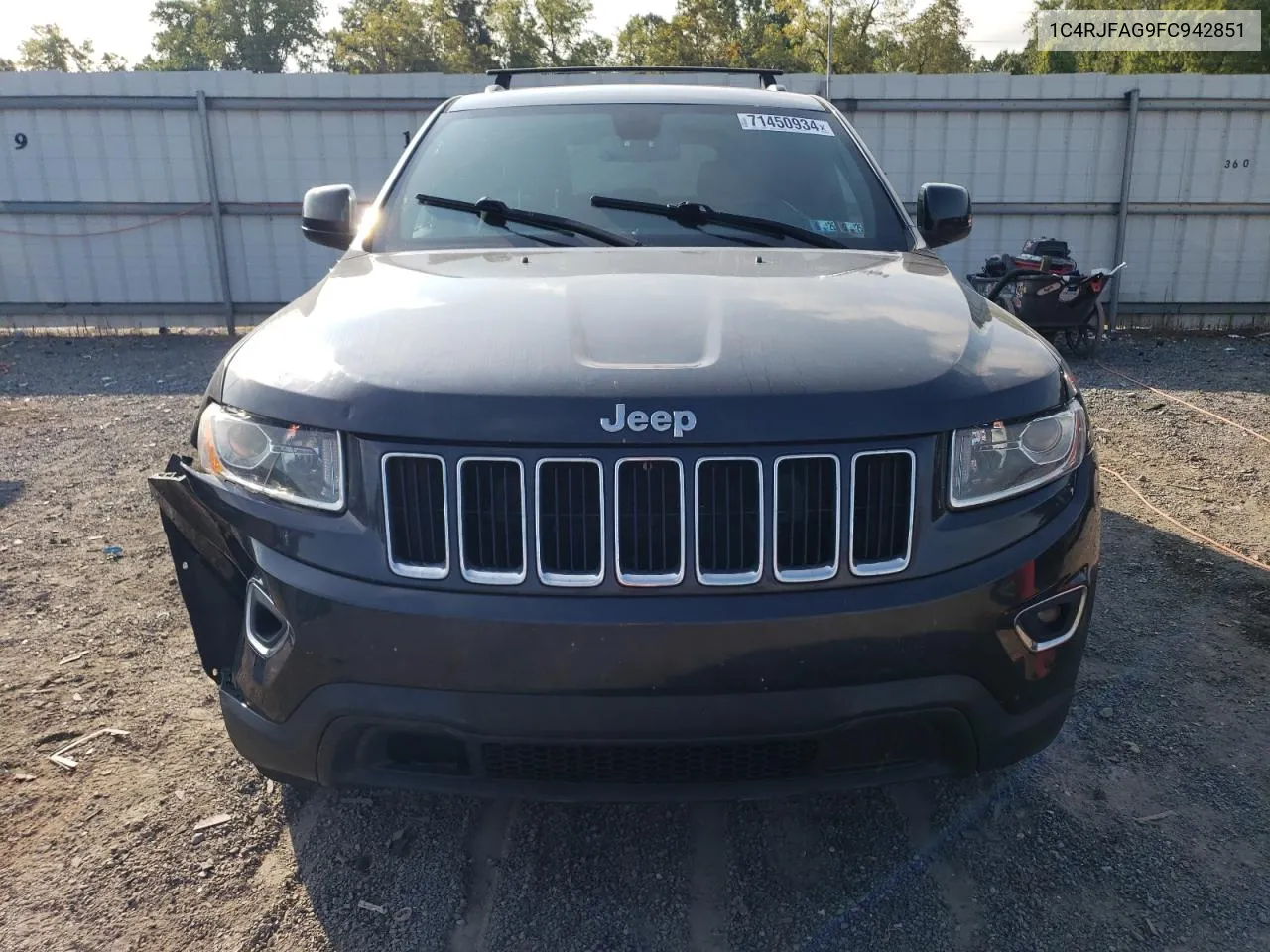 2015 Jeep Grand Cherokee Laredo VIN: 1C4RJFAG9FC942851 Lot: 71450934