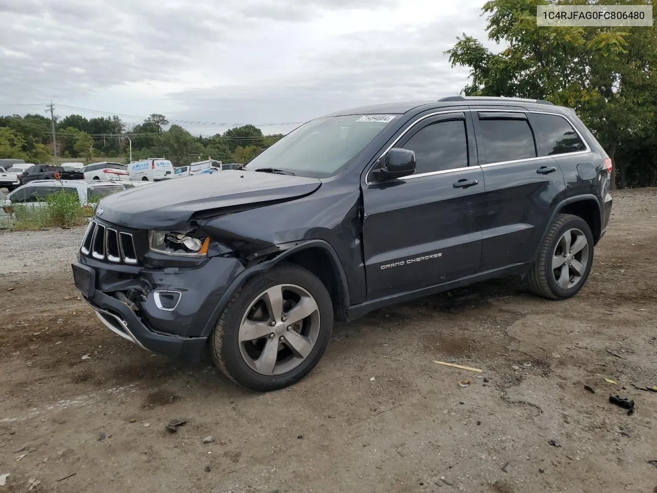 2015 Jeep Grand Cherokee Laredo VIN: 1C4RJFAG0FC806480 Lot: 71494084