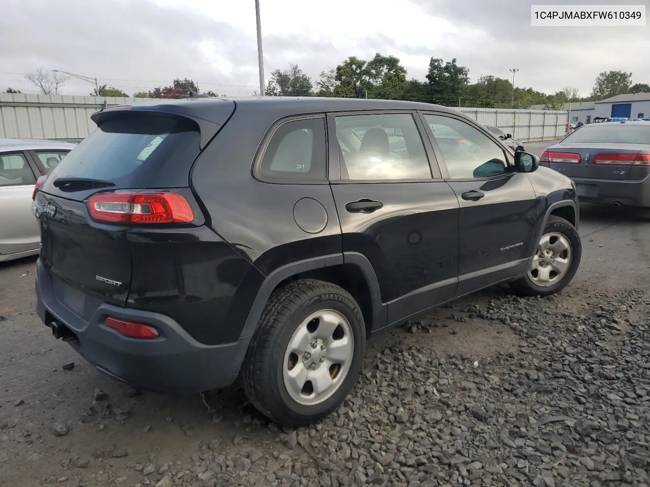 2015 Jeep Cherokee Sport VIN: 1C4PJMABXFW610349 Lot: 71590544