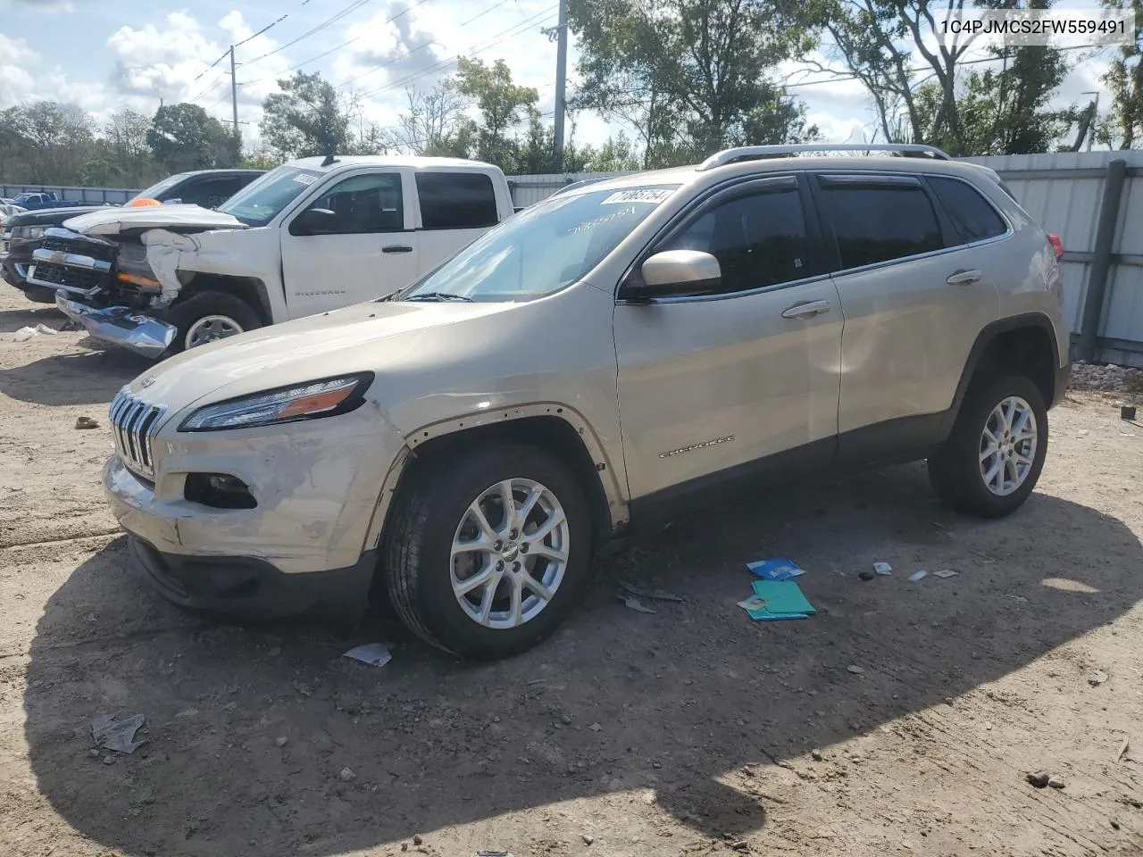 2015 Jeep Cherokee Latitude VIN: 1C4PJMCS2FW559491 Lot: 71865754