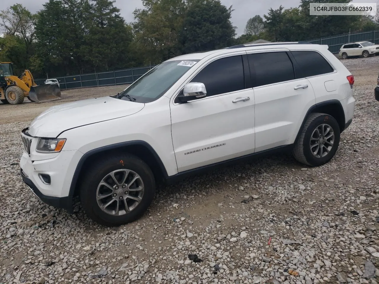 2015 Jeep Grand Cherokee Limited VIN: 1C4RJFBG3FC662339 Lot: 71892874