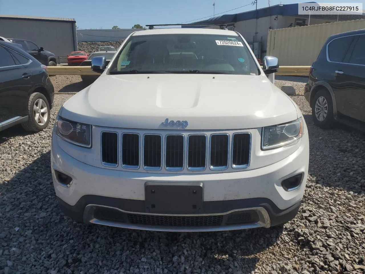 2015 Jeep Grand Cherokee Limited VIN: 1C4RJFBG8FC227915 Lot: 72020624