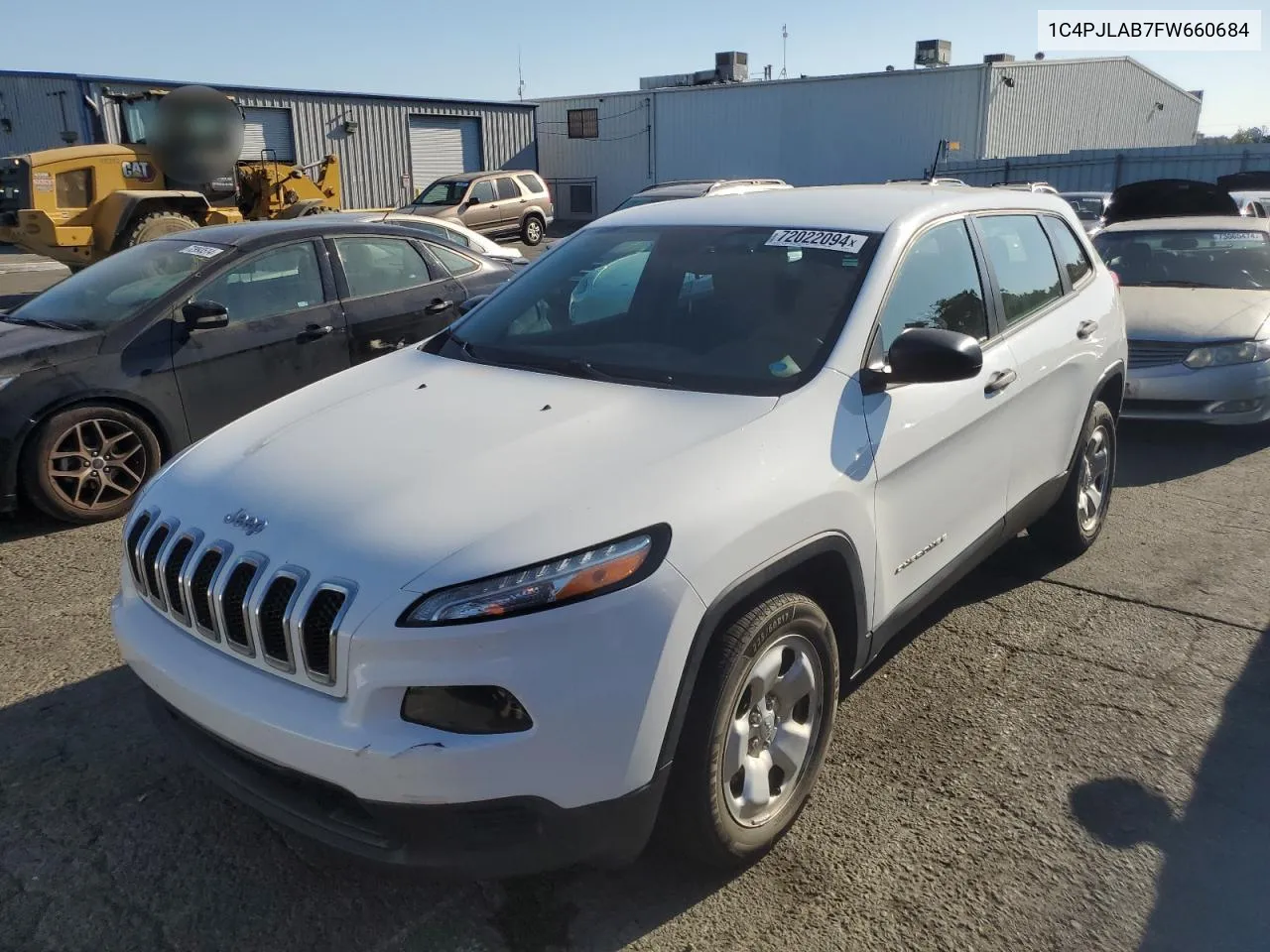 2015 Jeep Cherokee Sport VIN: 1C4PJLAB7FW660684 Lot: 72022094