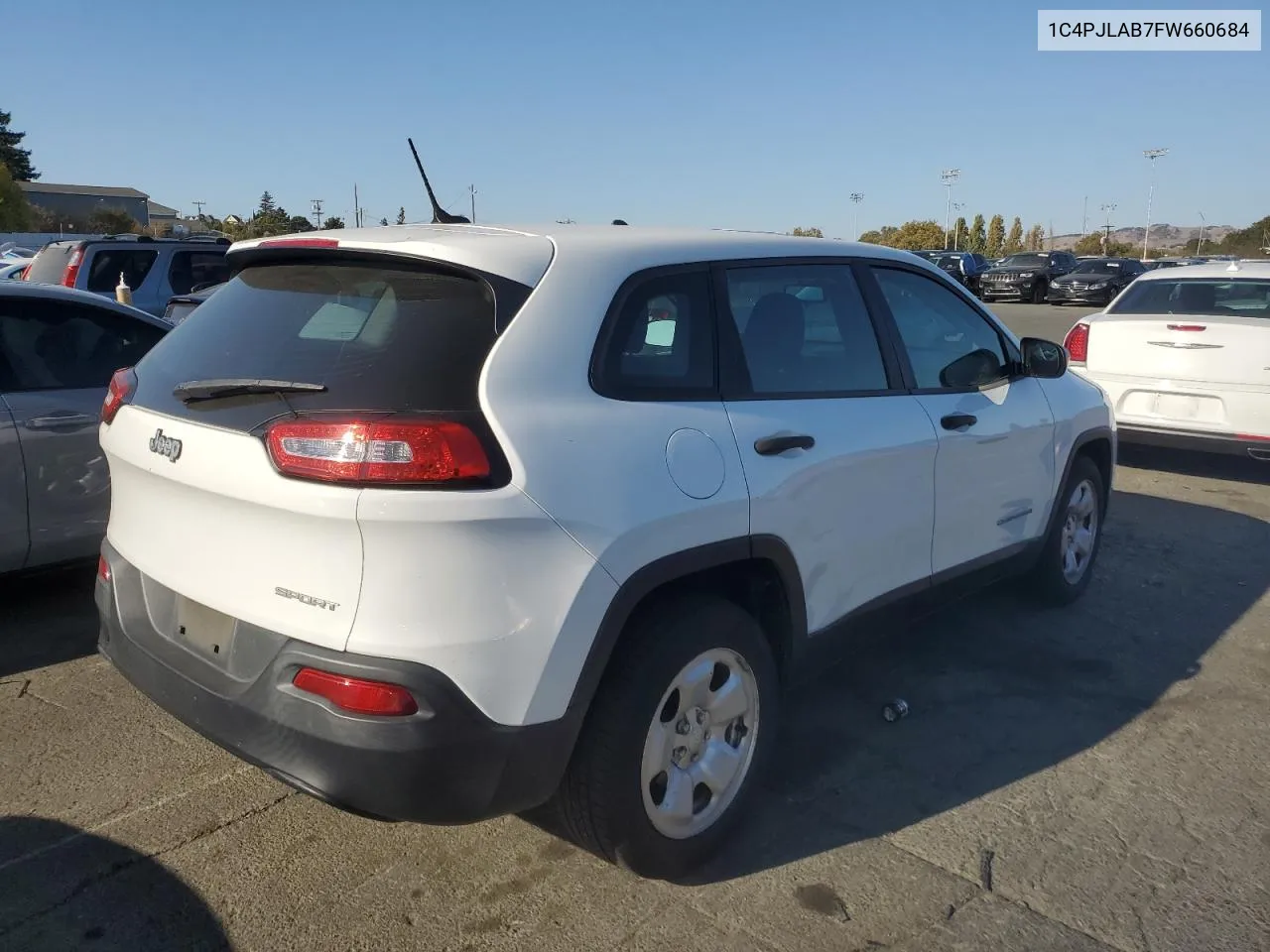 2015 Jeep Cherokee Sport VIN: 1C4PJLAB7FW660684 Lot: 72022094