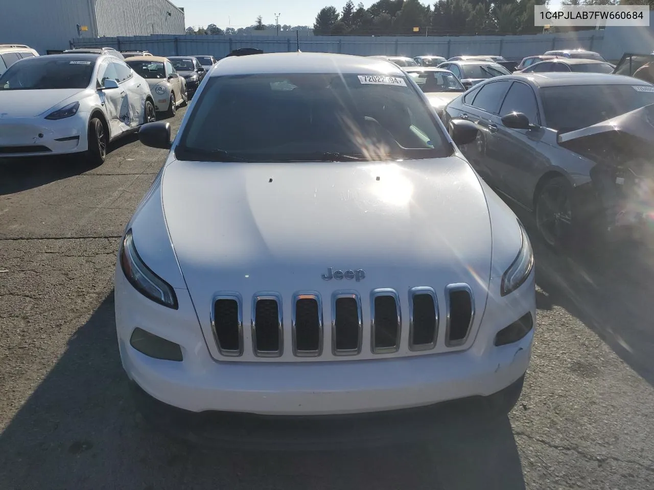 2015 Jeep Cherokee Sport VIN: 1C4PJLAB7FW660684 Lot: 72022094