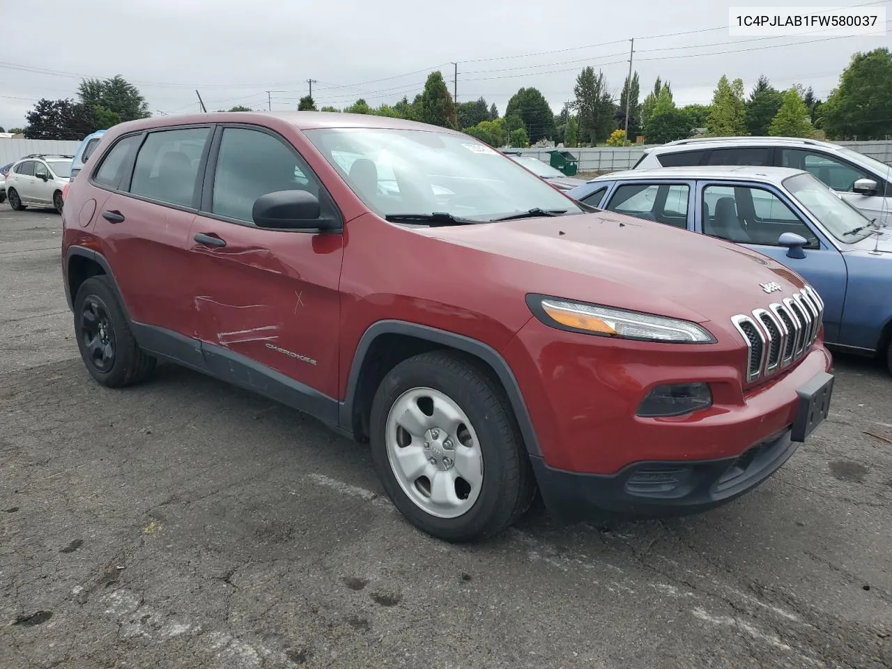 2015 Jeep Cherokee Sport VIN: 1C4PJLAB1FW580037 Lot: 72224014