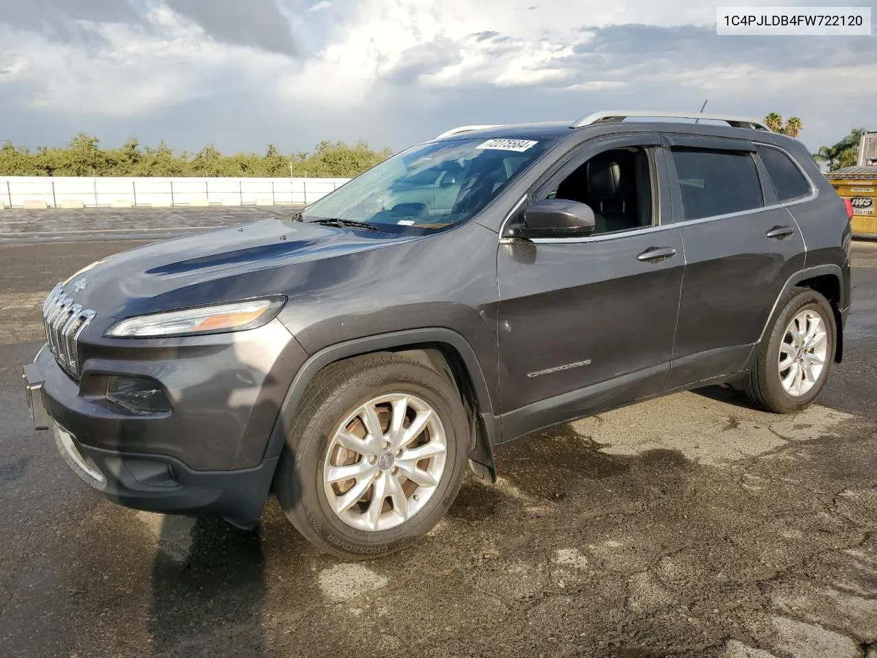 2015 Jeep Cherokee Limited VIN: 1C4PJLDB4FW722120 Lot: 72275584