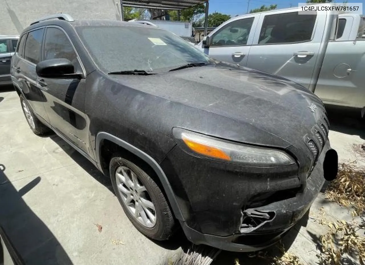 2015 Jeep Cherokee Latitude VIN: 1C4PJLCSXFW781657 Lot: 72291624