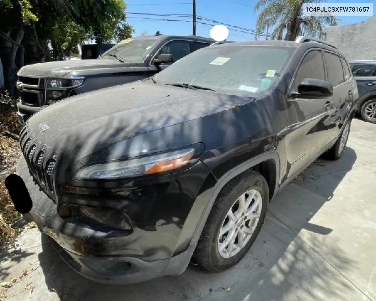 2015 Jeep Cherokee Latitude VIN: 1C4PJLCSXFW781657 Lot: 72291624