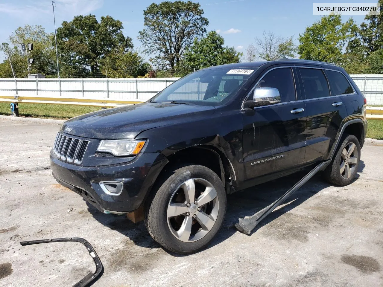 2015 Jeep Grand Cherokee Limited VIN: 1C4RJFBG7FC840270 Lot: 72364194