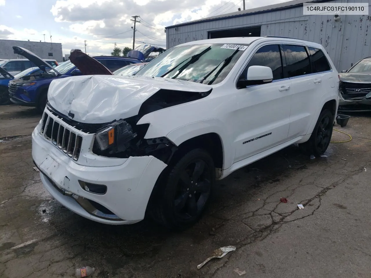 2015 Jeep Grand Cherokee Overland VIN: 1C4RJFCG1FC190110 Lot: 72400124