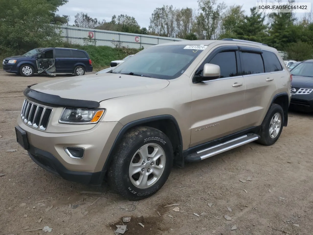 2015 Jeep Grand Cherokee Laredo VIN: 1C4RJFAG5FC661422 Lot: 72413924