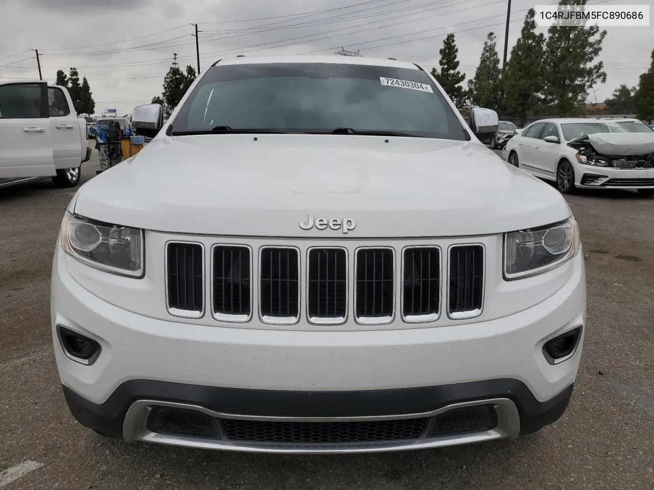 2015 Jeep Grand Cherokee Limited VIN: 1C4RJFBM5FC890686 Lot: 72430304