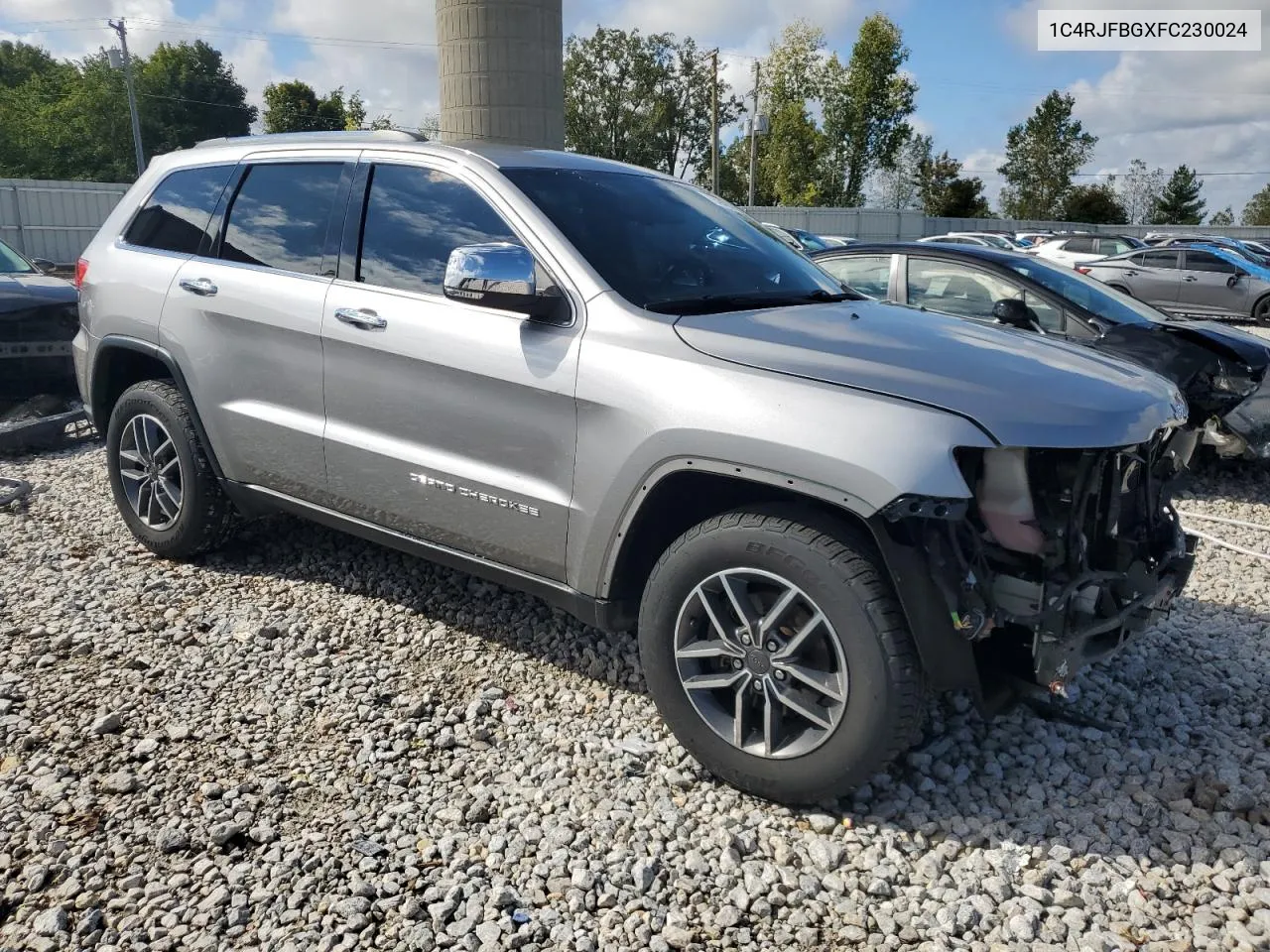 2015 Jeep Grand Cherokee Limited VIN: 1C4RJFBGXFC230024 Lot: 72434364