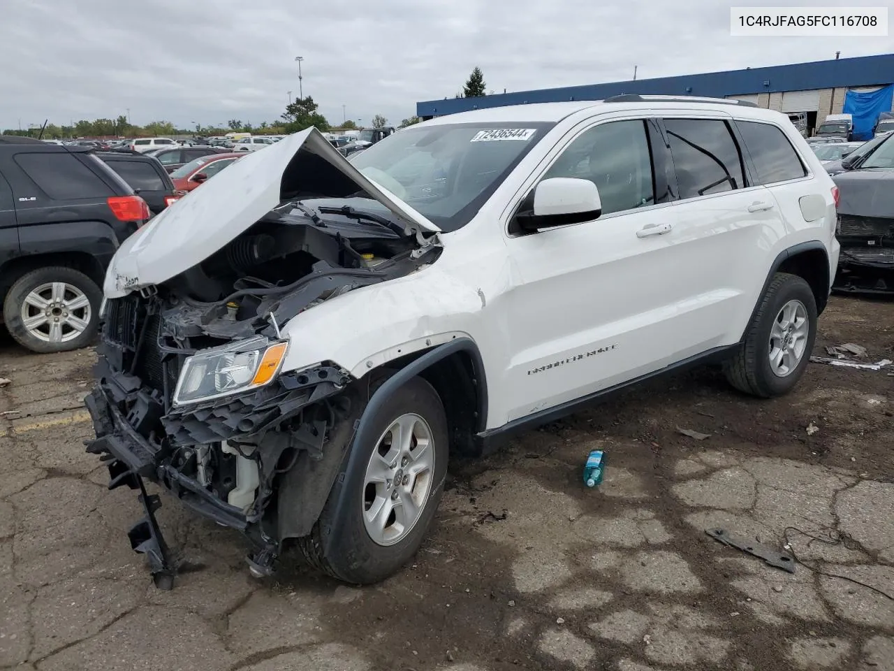 2015 Jeep Grand Cherokee Laredo VIN: 1C4RJFAG5FC116708 Lot: 72436544