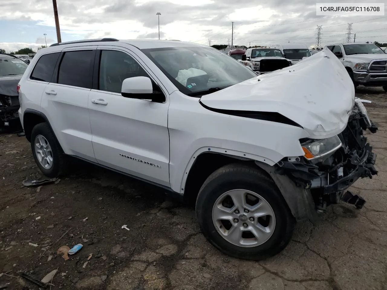 2015 Jeep Grand Cherokee Laredo VIN: 1C4RJFAG5FC116708 Lot: 72436544