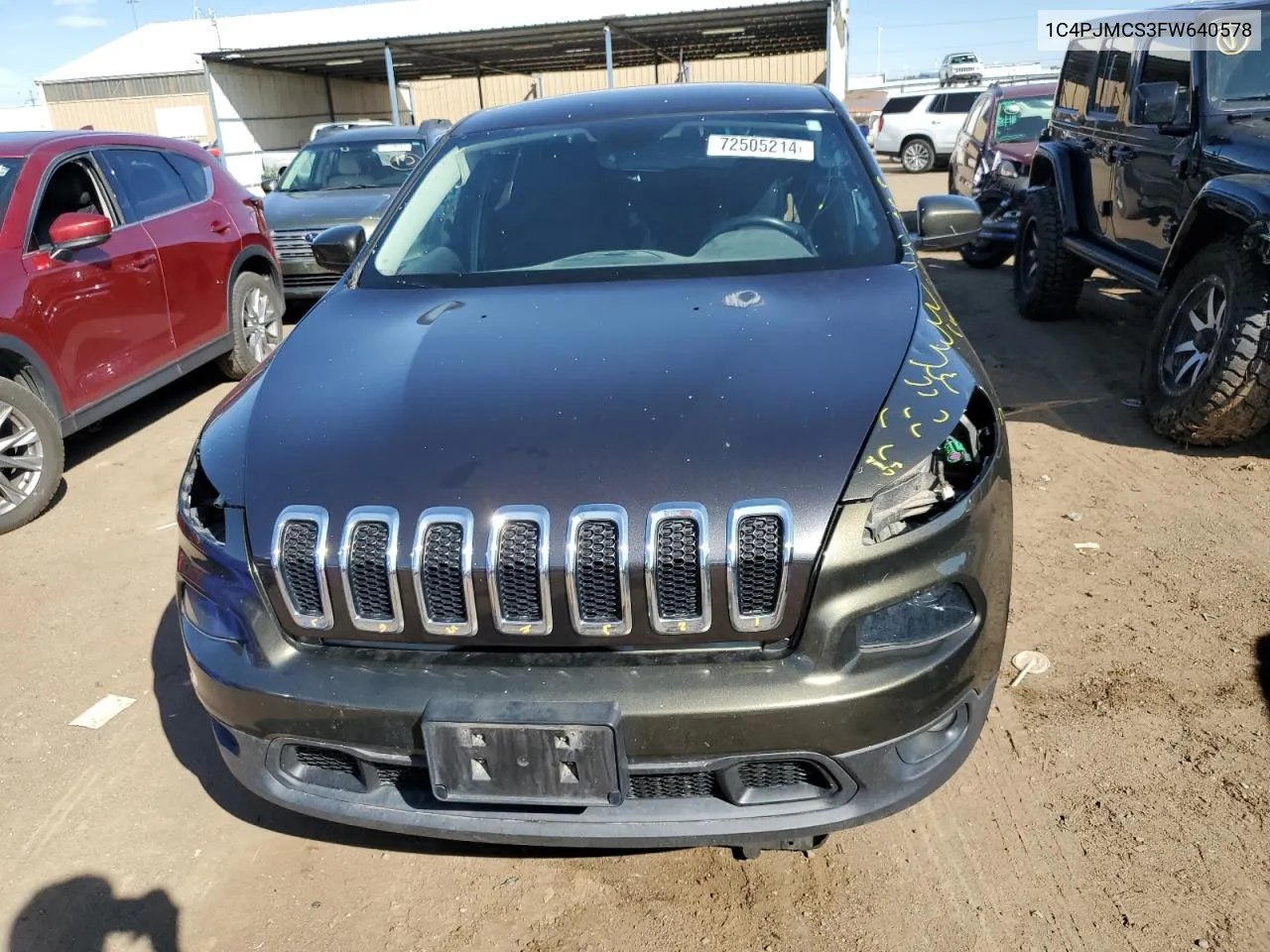 2015 Jeep Cherokee Latitude VIN: 1C4PJMCS3FW640578 Lot: 72505214