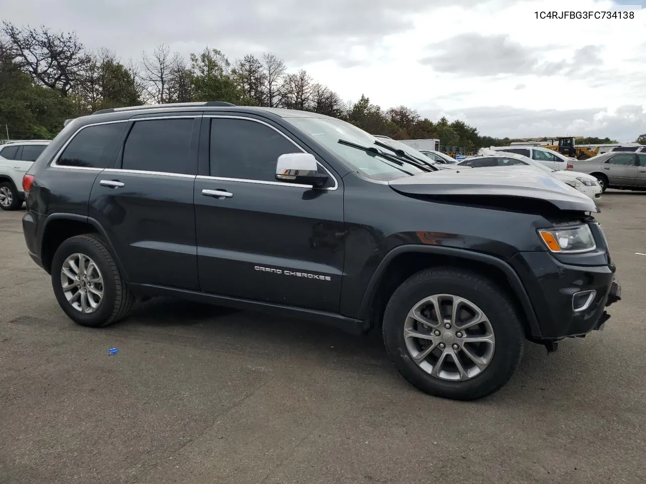 2015 Jeep Grand Cherokee Limited VIN: 1C4RJFBG3FC734138 Lot: 72584934