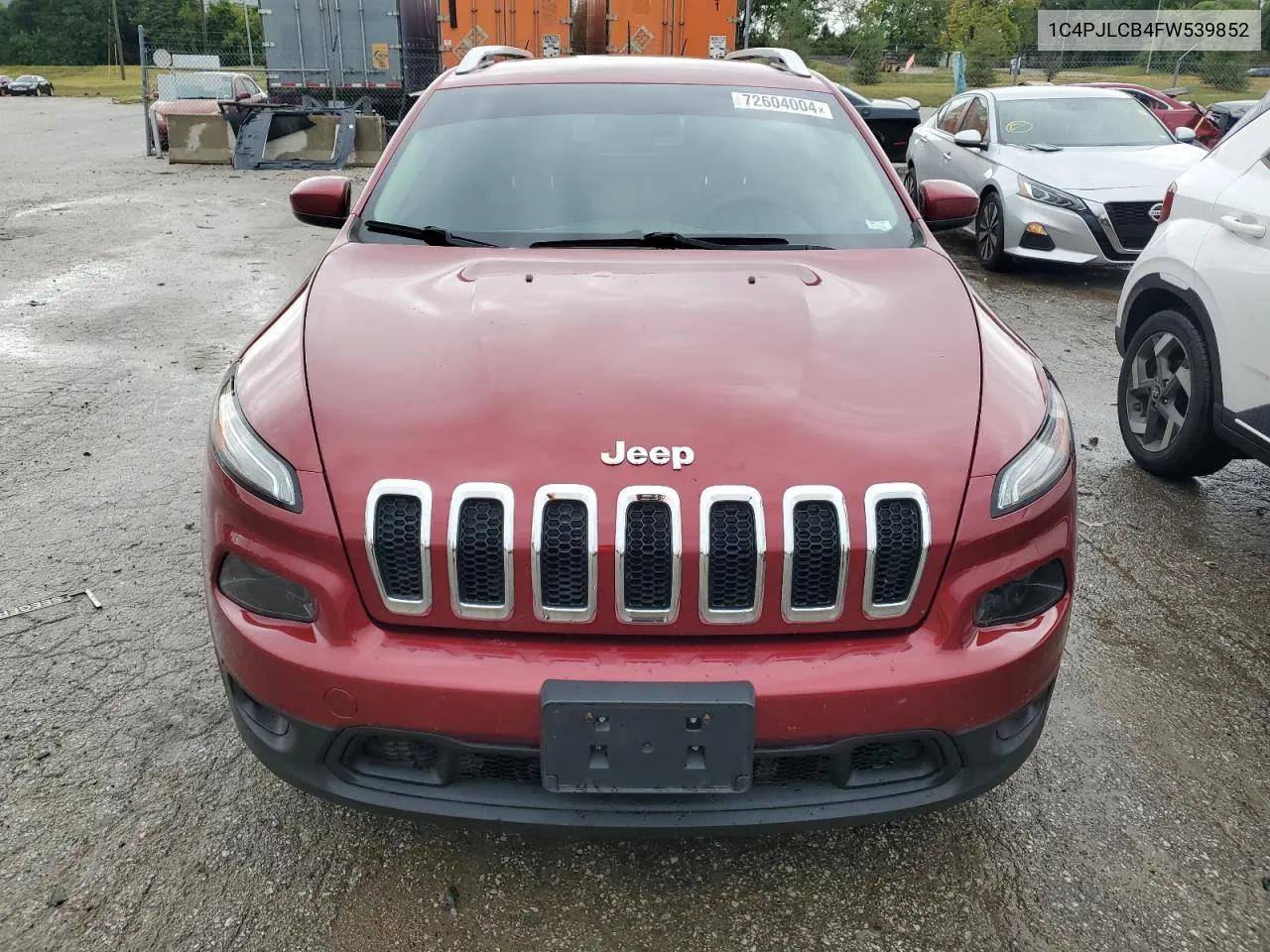 2015 Jeep Cherokee Latitude VIN: 1C4PJLCB4FW539852 Lot: 72604004