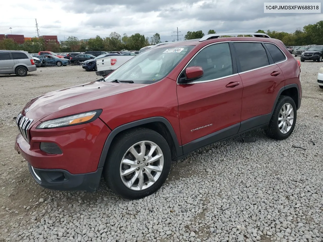 2015 Jeep Cherokee Limited VIN: 1C4PJMDSXFW688318 Lot: 72777604