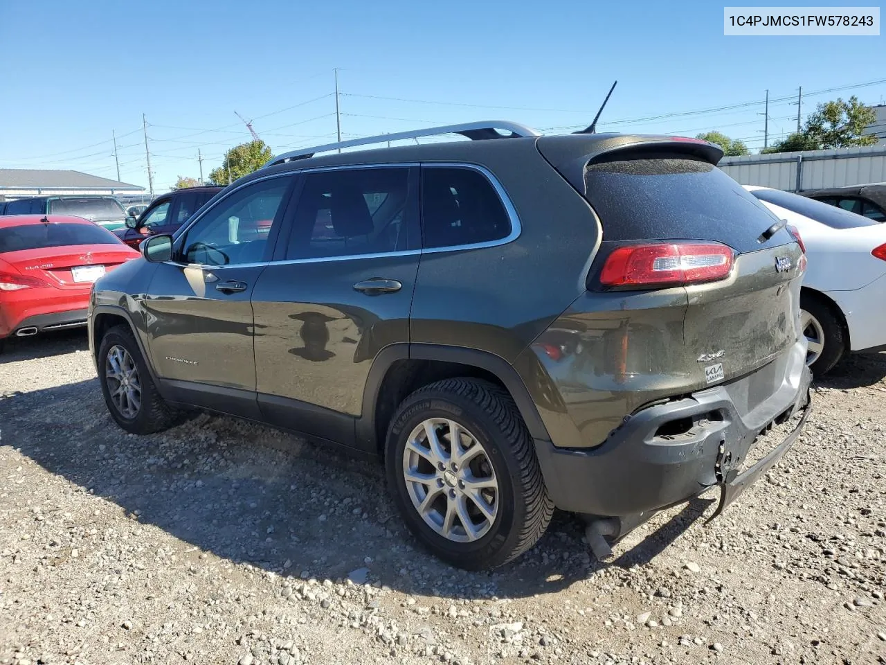 2015 Jeep Cherokee Latitude VIN: 1C4PJMCS1FW578243 Lot: 73295394