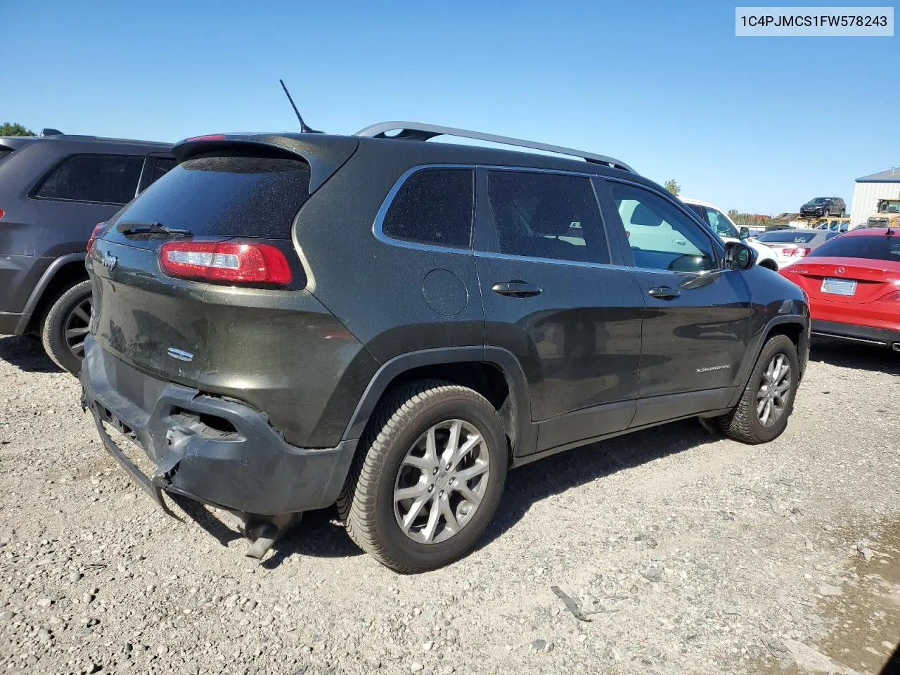 2015 Jeep Cherokee Latitude VIN: 1C4PJMCS1FW578243 Lot: 73295394