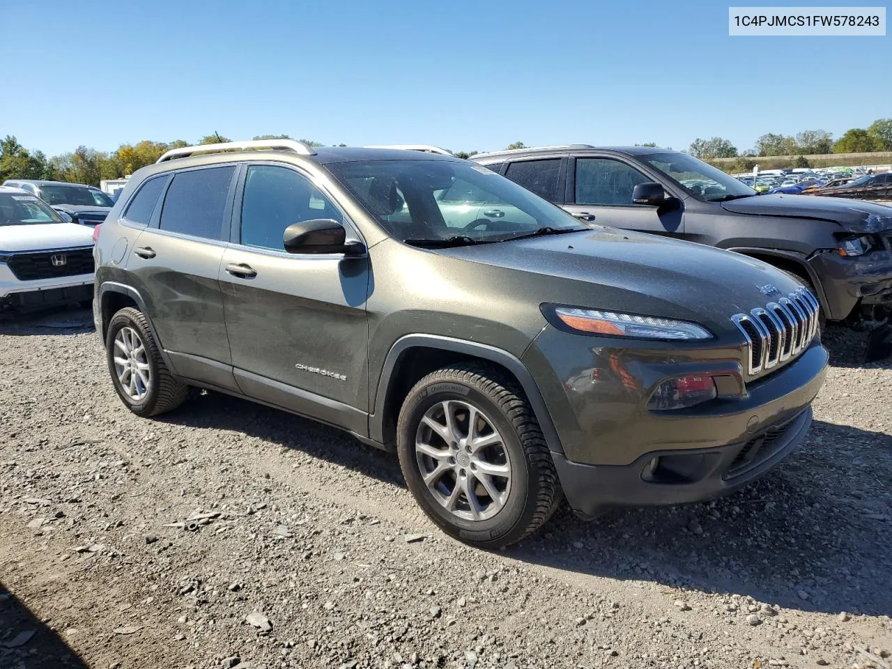 2015 Jeep Cherokee Latitude VIN: 1C4PJMCS1FW578243 Lot: 73295394