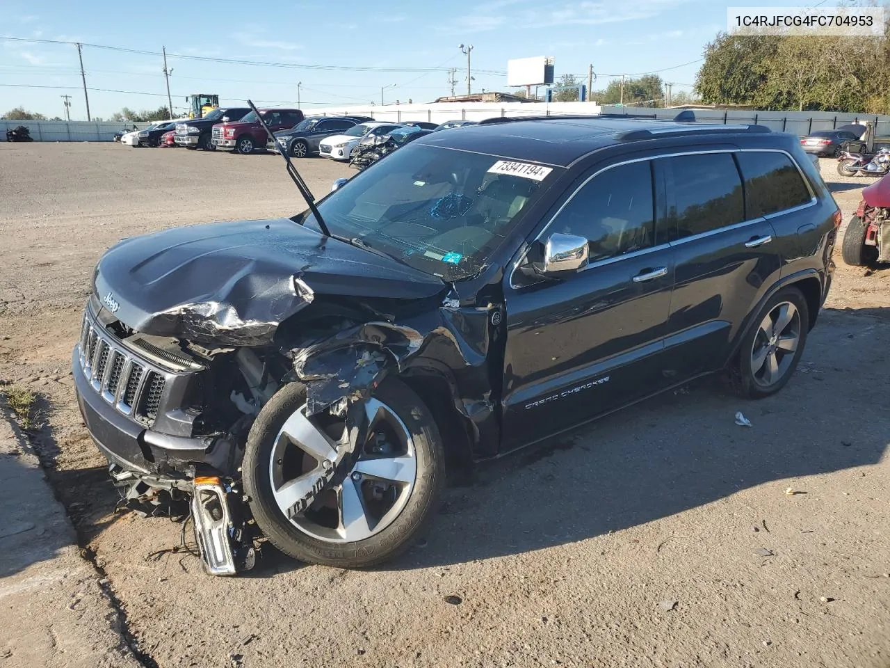 2015 Jeep Grand Cherokee Overland VIN: 1C4RJFCG4FC704953 Lot: 73341194