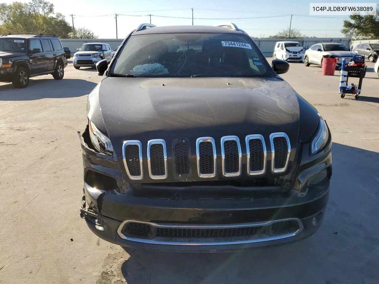 2015 Jeep Cherokee Limited VIN: 1C4PJLDBXFW638089 Lot: 73441244