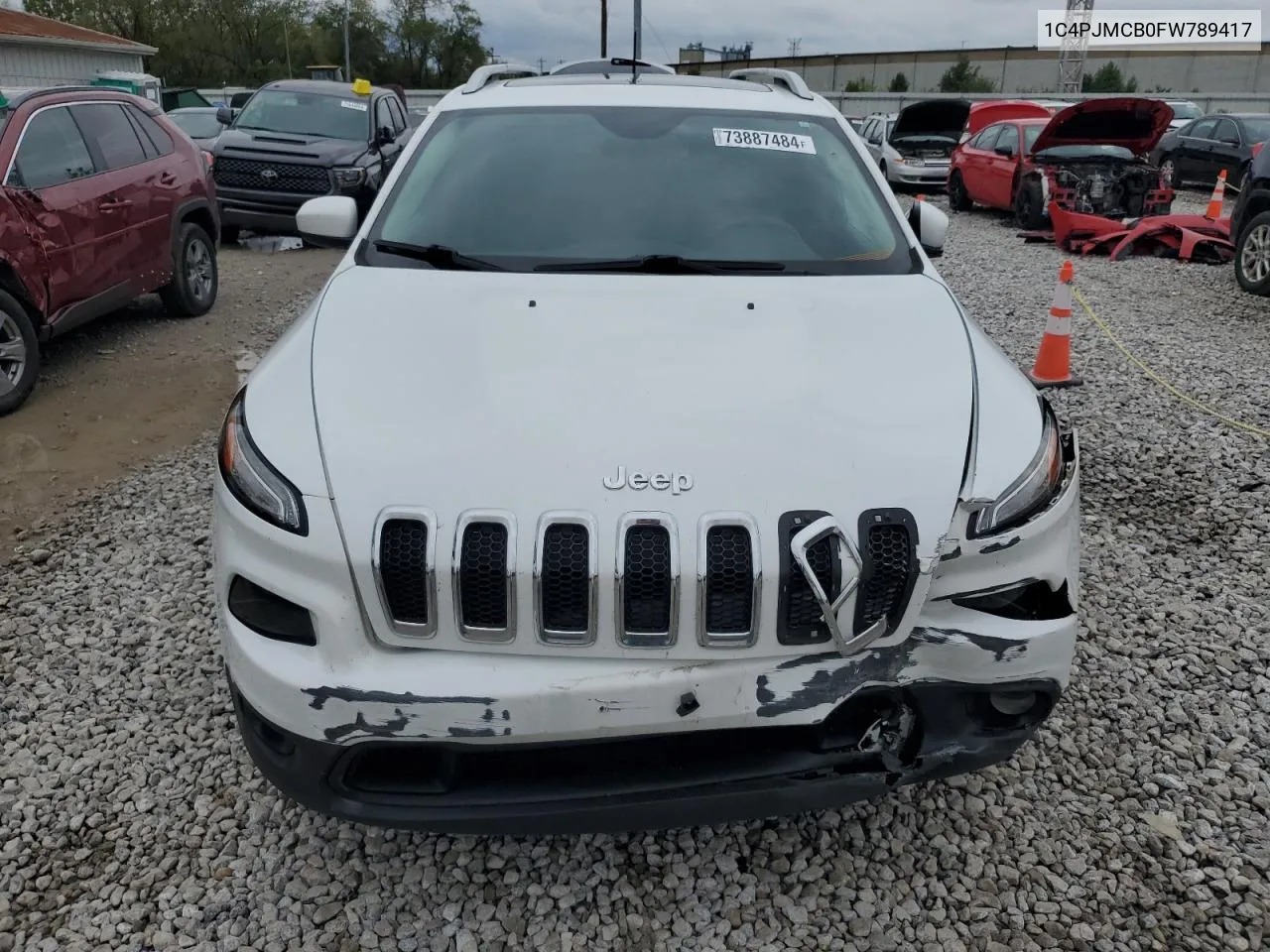 2015 Jeep Cherokee Latitude VIN: 1C4PJMCB0FW789417 Lot: 73887484