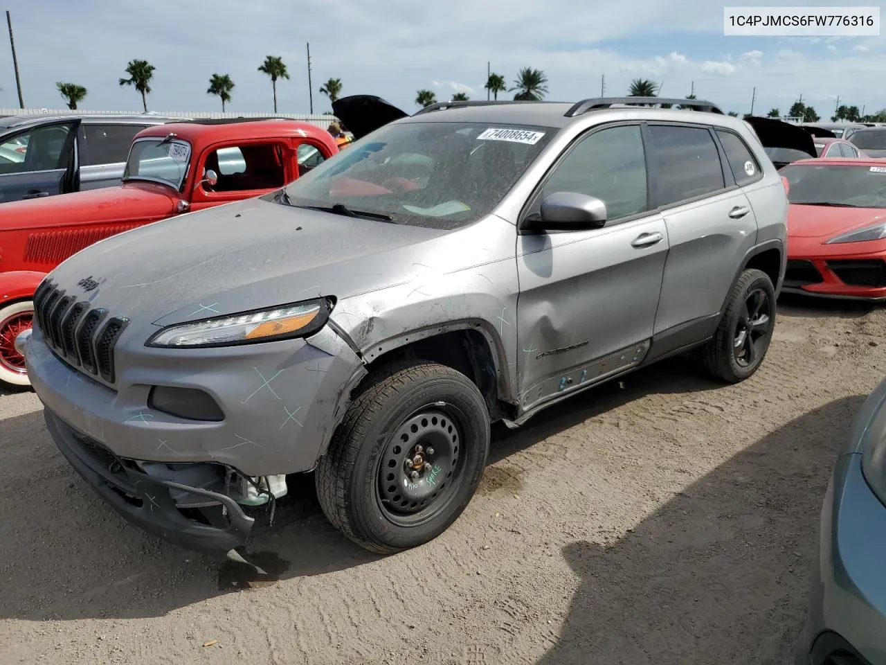 2015 Jeep Cherokee Latitude VIN: 1C4PJMCS6FW776316 Lot: 74008654