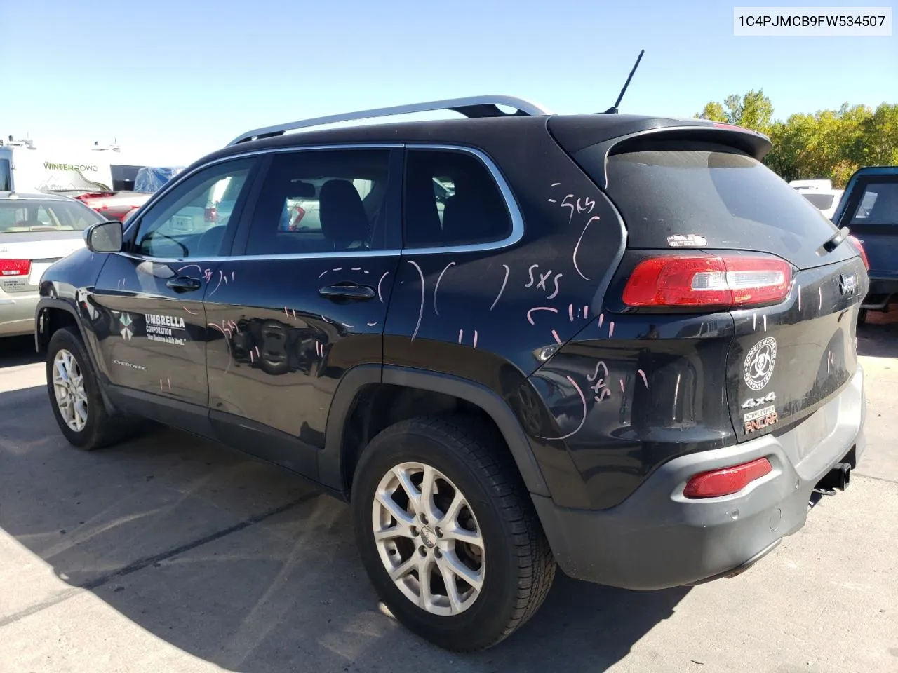 2015 Jeep Cherokee Latitude VIN: 1C4PJMCB9FW534507 Lot: 74059244