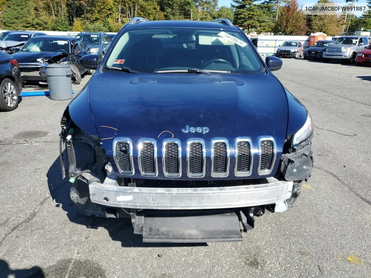 2015 Jeep Cherokee Latitude VIN: 1C4PJMCB0FW591887 Lot: 74819624