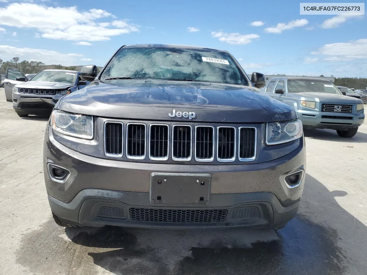 2015 Jeep Grand Cherokee Laredo VIN: 1C4RJFAG7FC226773 Lot: 74839084