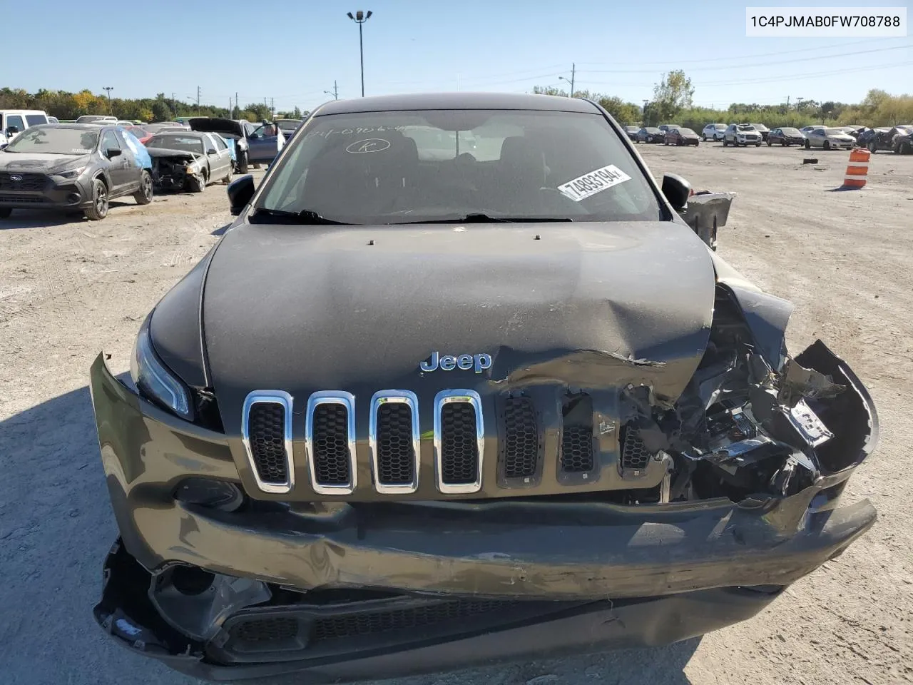 2015 Jeep Cherokee Sport VIN: 1C4PJMAB0FW708788 Lot: 74893194