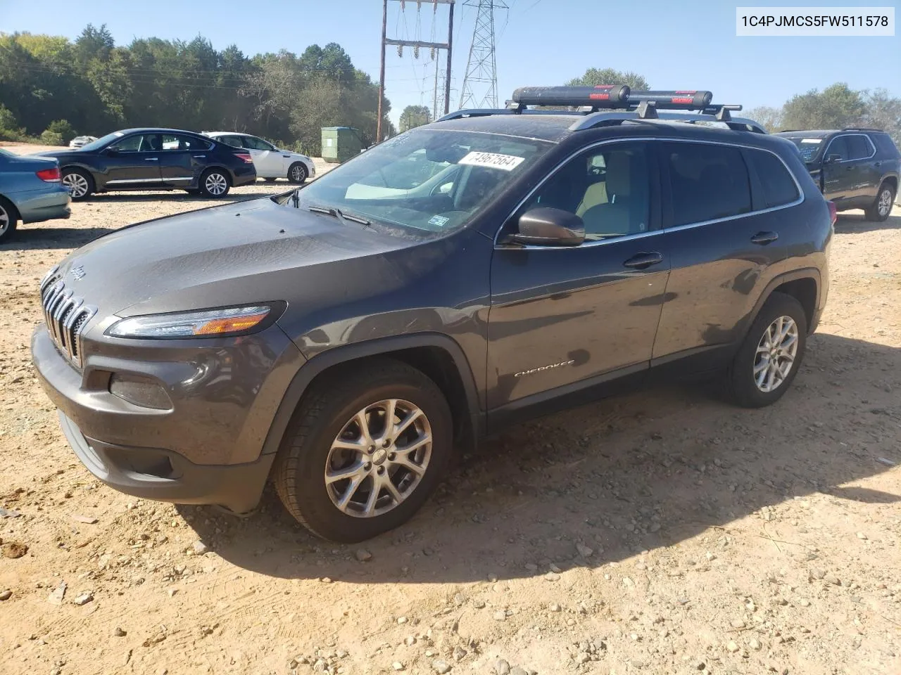 2015 Jeep Cherokee Latitude VIN: 1C4PJMCS5FW511578 Lot: 74967564