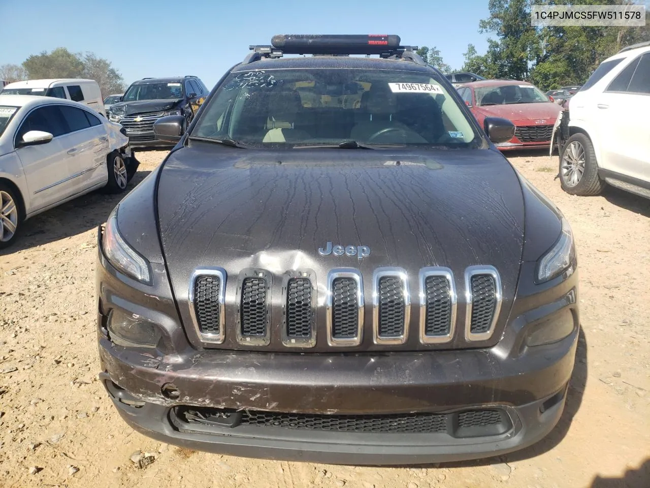 2015 Jeep Cherokee Latitude VIN: 1C4PJMCS5FW511578 Lot: 74967564