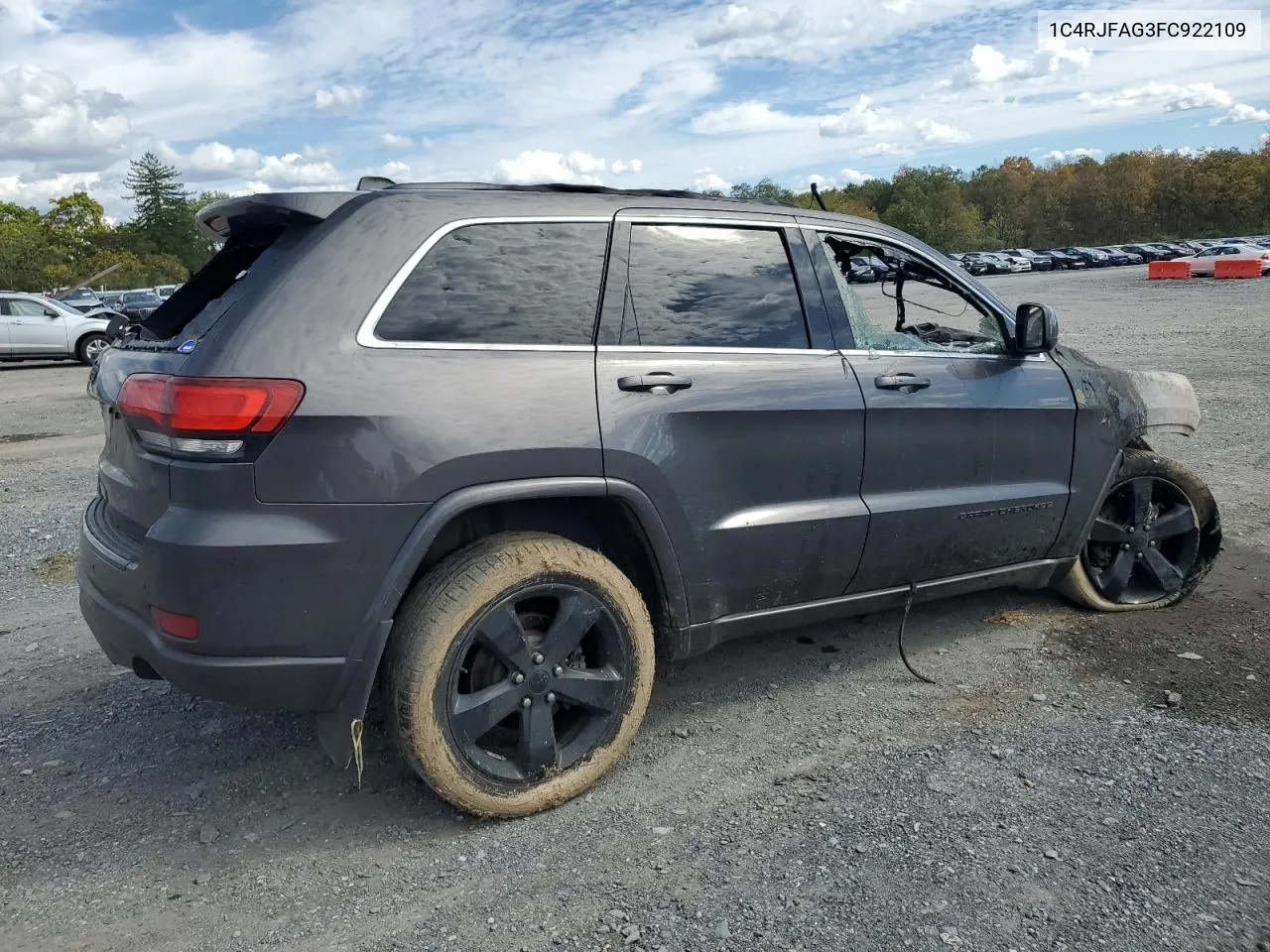 2015 Jeep Grand Cherokee Laredo VIN: 1C4RJFAG3FC922109 Lot: 75242554