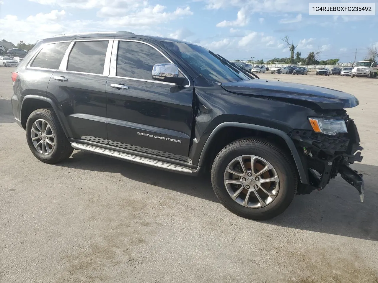 2015 Jeep Grand Cherokee Limited VIN: 1C4RJEBGXFC235492 Lot: 75299674