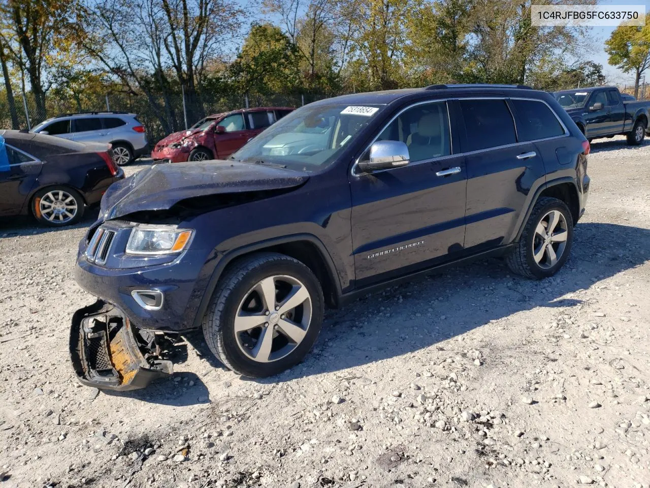 2015 Jeep Grand Cherokee Limited VIN: 1C4RJFBG5FC633750 Lot: 75318654