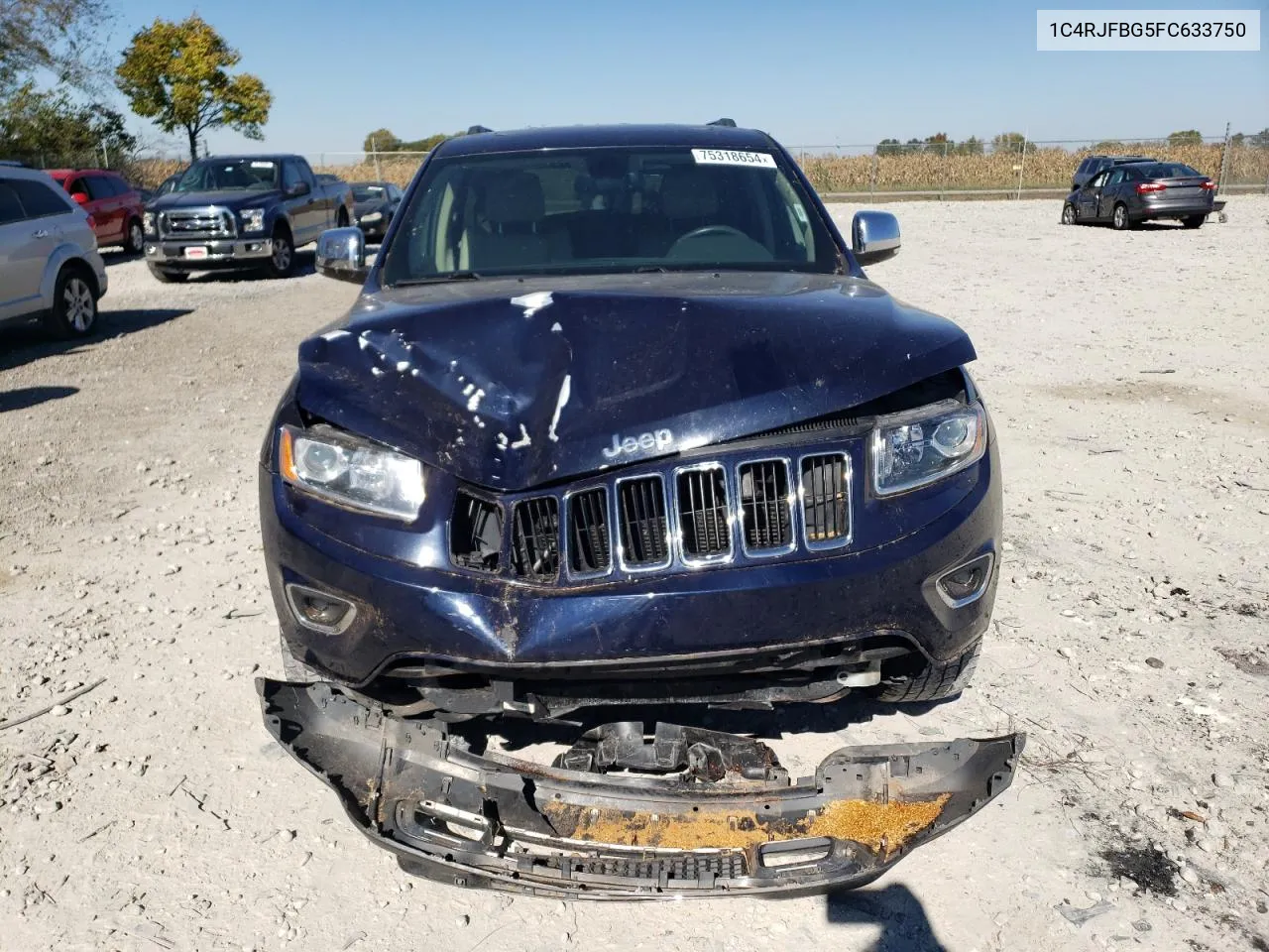 2015 Jeep Grand Cherokee Limited VIN: 1C4RJFBG5FC633750 Lot: 75318654