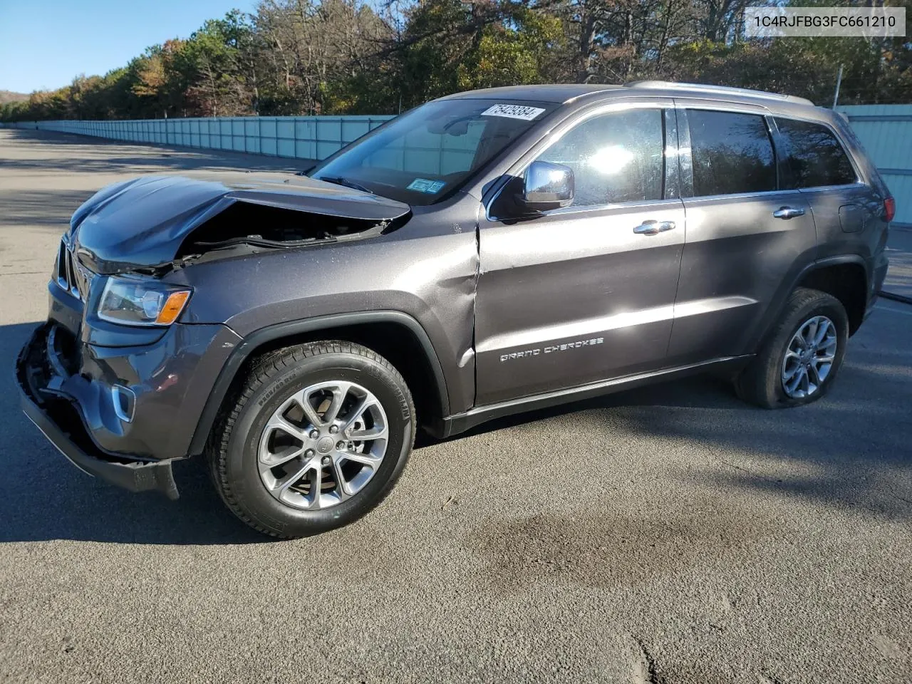 2015 Jeep Grand Cherokee Limited VIN: 1C4RJFBG3FC661210 Lot: 75429384