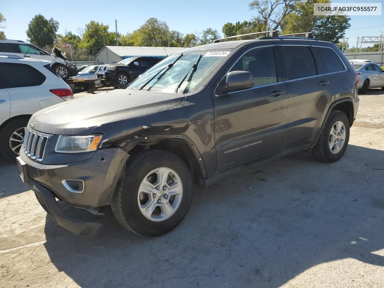 2015 Jeep Grand Cherokee Laredo VIN: 1C4RJFAG3FC955577 Lot: 75556124