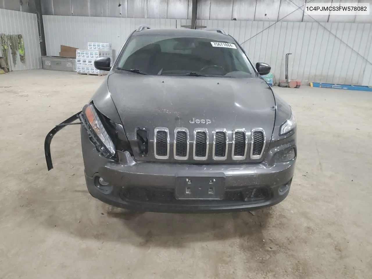 2015 Jeep Cherokee Latitude VIN: 1C4PJMCS3FW578082 Lot: 75671884