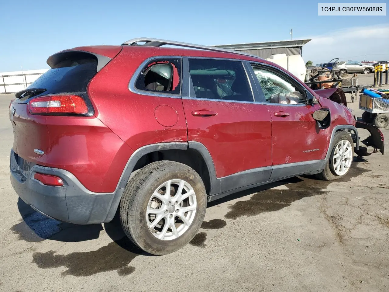 2015 Jeep Cherokee Latitude VIN: 1C4PJLCB0FW560889 Lot: 75713594