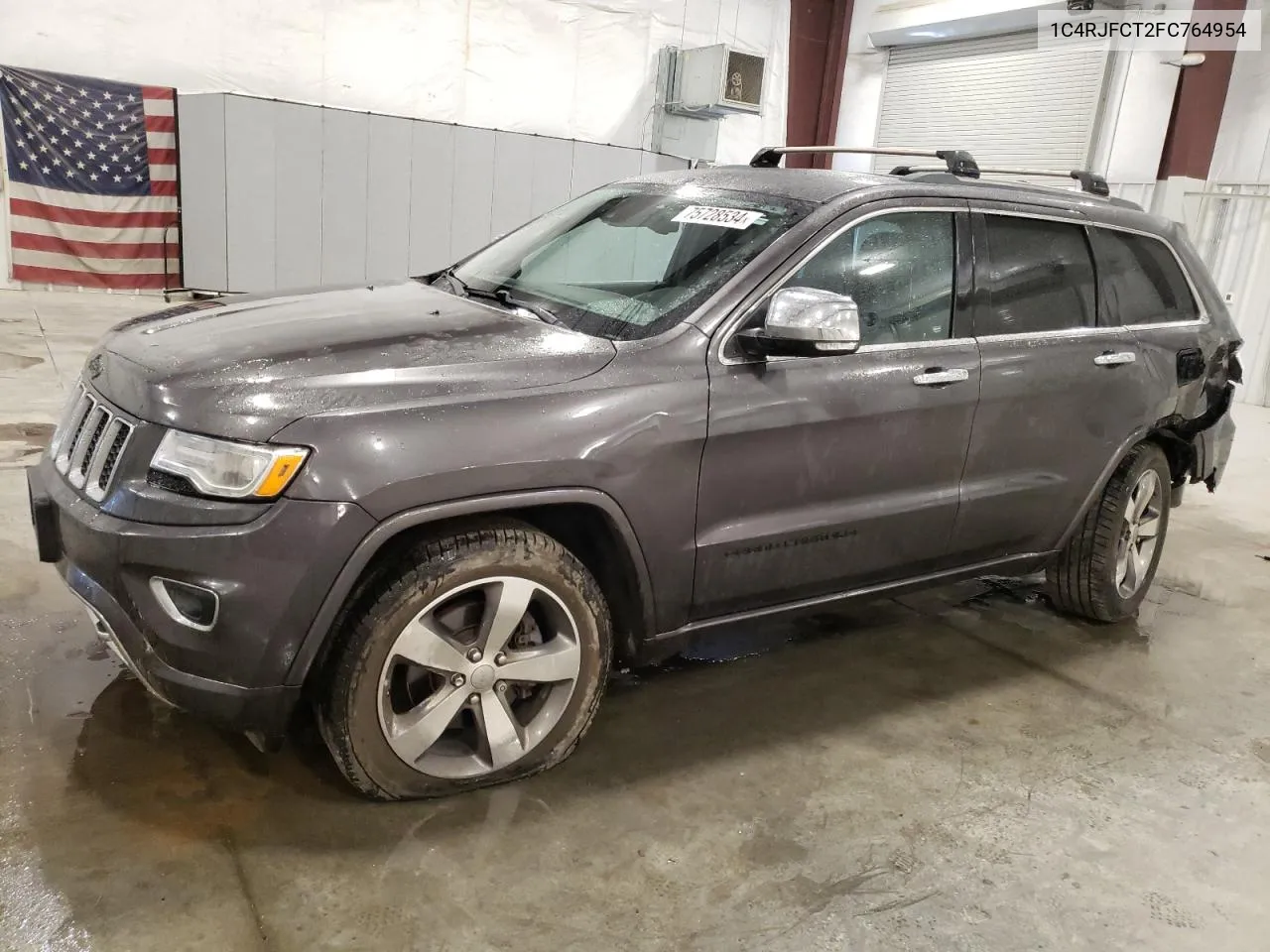 2015 Jeep Grand Cherokee Overland VIN: 1C4RJFCT2FC764954 Lot: 75728534