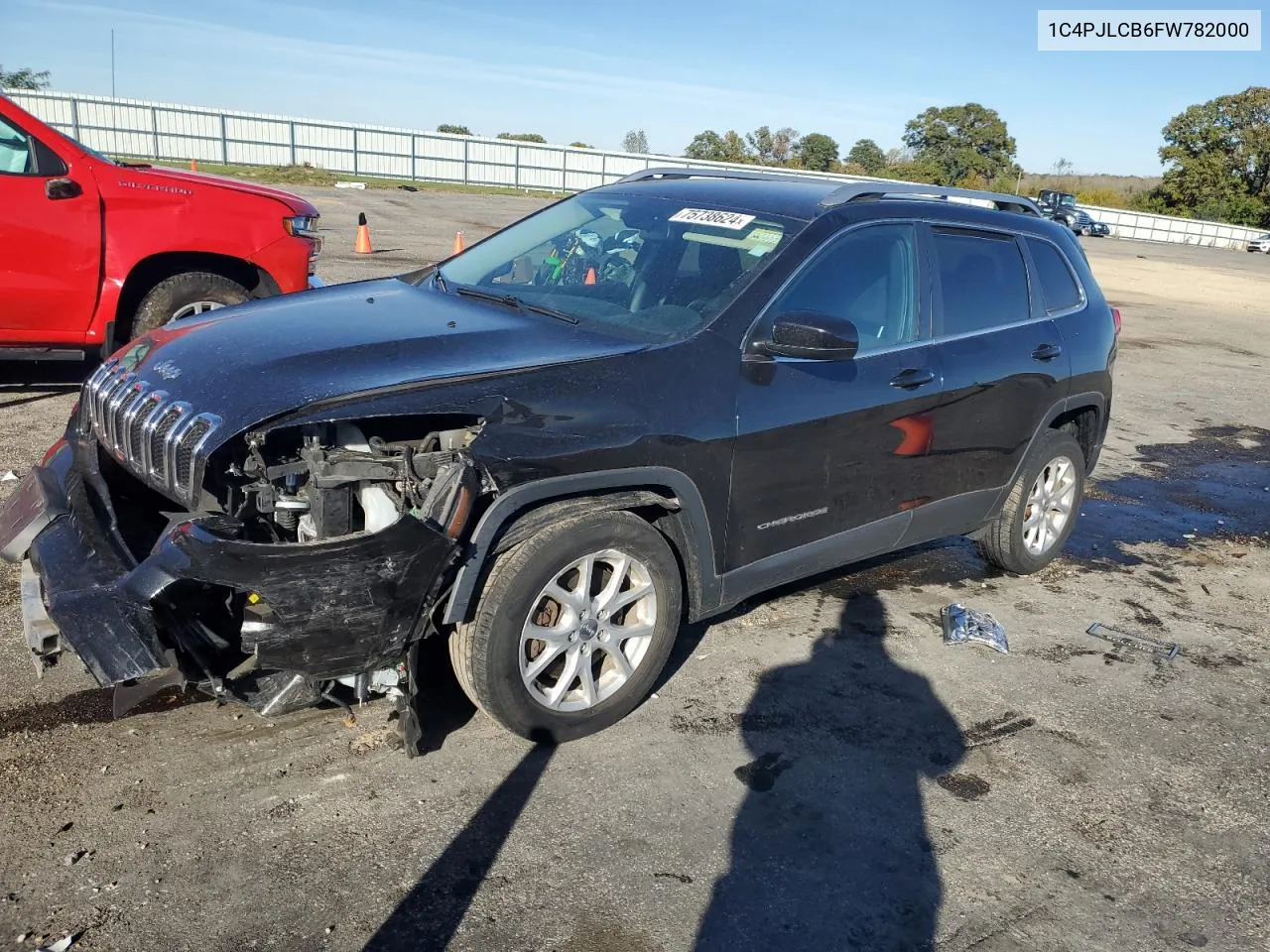 2015 Jeep Cherokee Latitude VIN: 1C4PJLCB6FW782000 Lot: 75738624